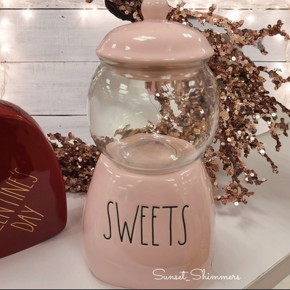 Pink Rae Dunn Sweets Valentines Day Candy Cookie Jar Canister New - Picture 2 of 4